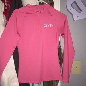 Pink Amin swim/ athletic long sleeve top